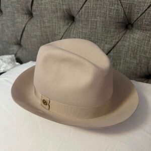 Loro Piana Cream Velvet Felt Hat